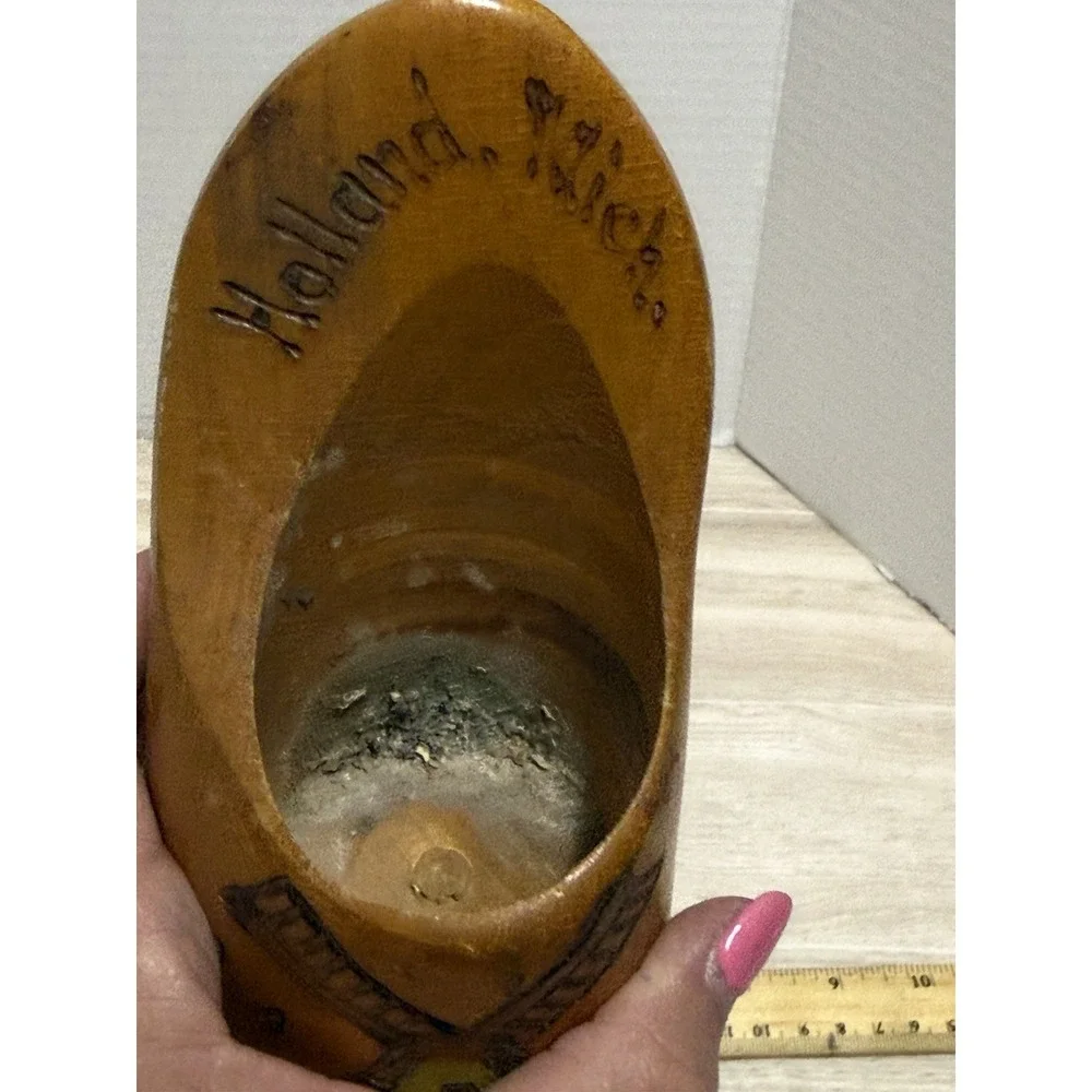 Wooden Clog Decorative Holland Michigan Wall Hanging Plant Holder